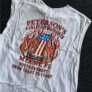 Harley-Davidson White Sleeveless Tee